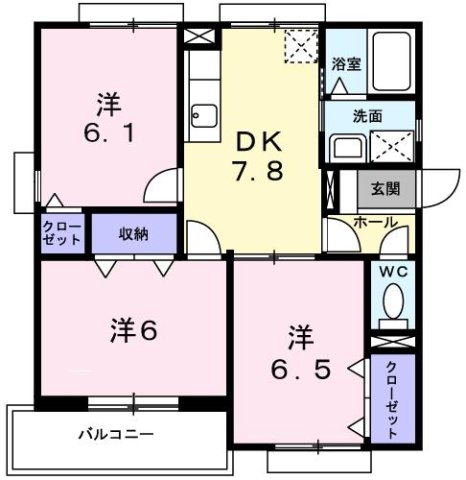 神戸市西区池上(神戸市営地下鉄線伊川谷駅)のアパート賃貸物件 間取画像
