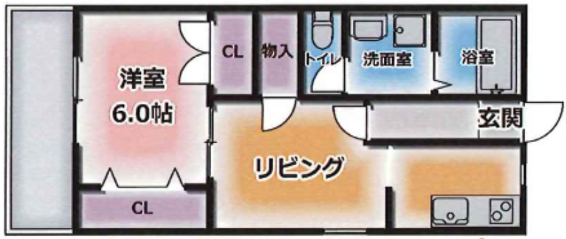 神戸市中央区北長狭通(JR東海道本線(近畿)神戸駅)のマンション賃貸物件 間取画像