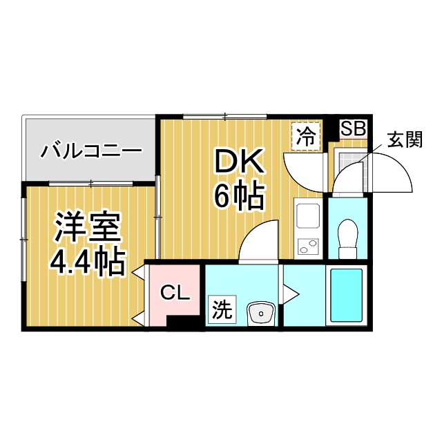 神戸市長田区長田町(神戸市営地下鉄線長田駅)のアパート賃貸物件 間取画像