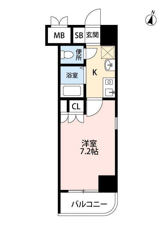 神戸市中央区雲井通(JR東海道本線(近畿)三ノ宮駅)のマンション賃貸物件 間取画像