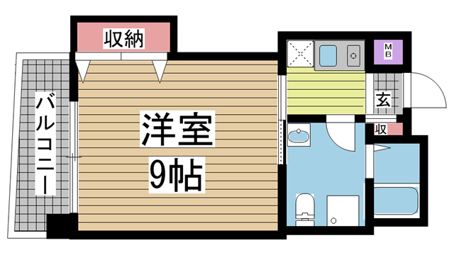 神戸市中央区生田町(JR東海道本線(近畿)三ノ宮駅)のマンション賃貸物件 間取画像