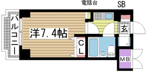 神戸市中央区東雲通(阪急神戸線春日野道駅)のマンション賃貸物件 間取画像