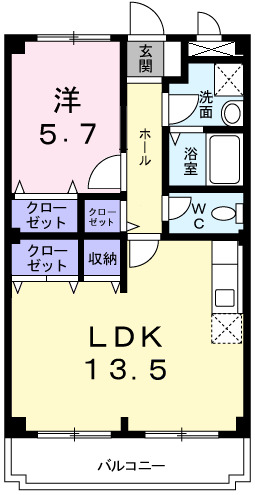 神戸市西区伊川谷町有瀬(JR山陽本線明石駅)のマンション賃貸物件 間取画像