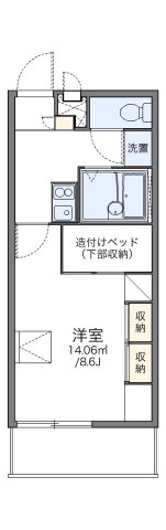神戸市北区道場町日下部(神戸電鉄三田線道場南口駅)のアパート賃貸物件 間取画像