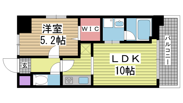 神戸市灘区神ノ木通(JR東海道本線(近畿)六甲道駅)のマンション賃貸物件 間取画像