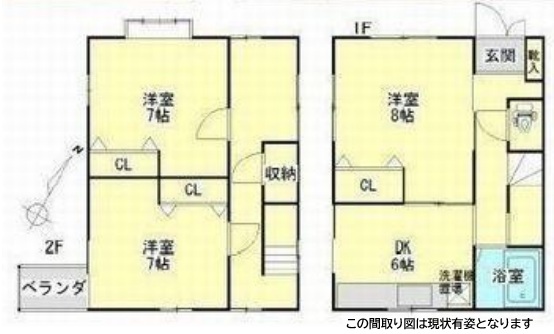 神戸市須磨区青葉町(JR山陽本線鷹取駅)の貸家賃貸物件 間取画像