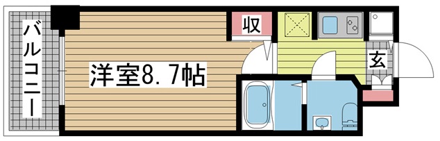 神戸市中央区磯上通(JR東海道本線(近畿)三ノ宮駅)のマンション賃貸物件 間取画像