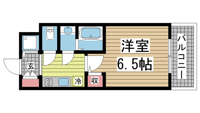 神戸市中央区相生町(JR東海道本線(近畿)神戸駅)のマンション賃貸物件 間取画像