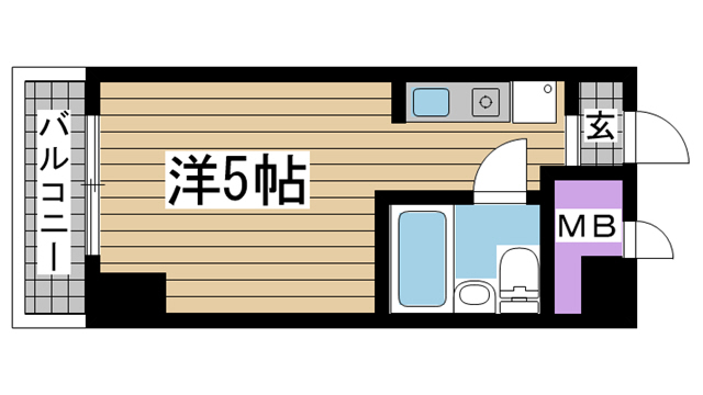 神戸市中央区御幸通(JR東海道本線(近畿)三ノ宮駅)のマンション賃貸物件 間取画像