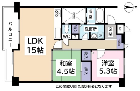 神戸市北区鈴蘭台南町(神戸電鉄粟生線鈴蘭台駅)のマンション賃貸物件 間取画像