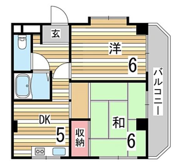 神戸市中央区日暮通(JR東海道本線(近畿)三ノ宮駅)のマンション賃貸物件 間取画像
