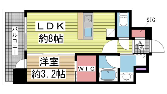 神戸市兵庫区本町(JR山陽本線兵庫駅)のマンション賃貸物件 間取画像