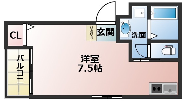 神戸市兵庫区上沢通(神戸高速線新開地駅)のマンション賃貸物件 間取画像