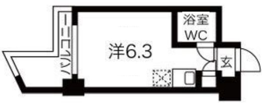 神戸市中央区御幸通(阪神本線神戸三宮駅)のマンション賃貸物件 間取画像