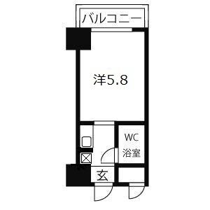 神戸市中央区御幸通(JR東海道本線(近畿)三ノ宮駅)のマンション賃貸物件 間取画像