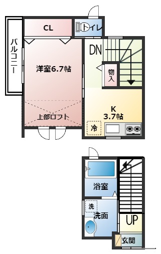 神戸市須磨区妙法寺(神戸市営地下鉄線妙法寺駅)のマンション賃貸物件 間取画像