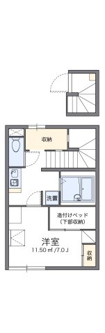 神戸市東灘区御影石町(阪急神戸線御影駅)のアパート賃貸物件 間取画像
