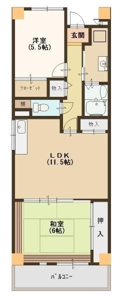 神戸市中央区古湊通(神戸高速線高速神戸駅)のマンション賃貸物件 間取画像