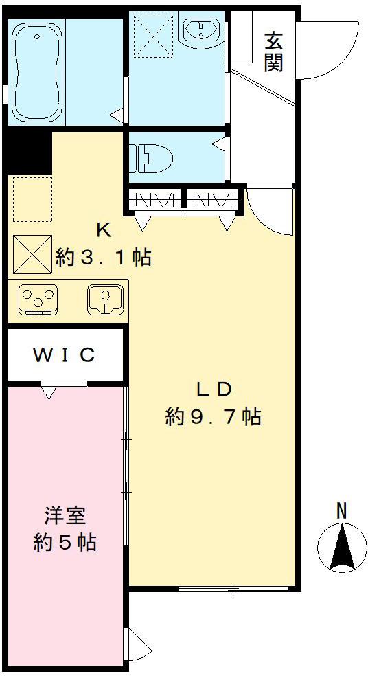 神戸市東灘区魚崎南町(阪神本線魚崎駅)のアパート賃貸物件 間取画像