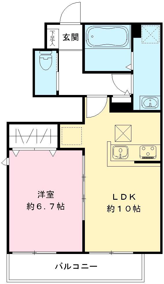 神戸市兵庫区東出町(JR東海道本線(近畿)神戸駅)のアパート賃貸物件 間取画像