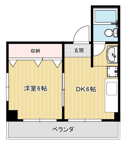 神戸市灘区神ノ木通(JR東海道本線(近畿)六甲道駅)のマンション賃貸物件 間取画像