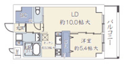 神戸市東灘区住吉本町(JR東海道本線(近畿)住吉駅)のマンション賃貸物件 間取画像