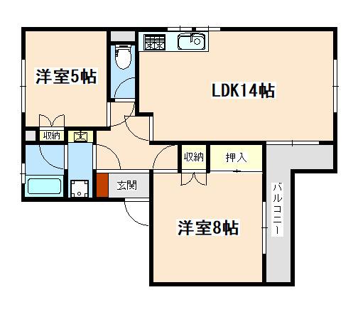 神戸市垂水区宮本町(JR山陽本線垂水駅)のマンション賃貸物件 間取画像
