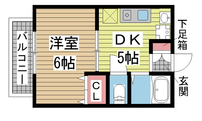 神戸市兵庫区和田崎町(神戸市営地下鉄海岸線和田岬駅)のアパート賃貸物件 間取画像