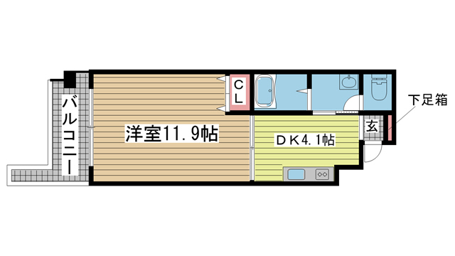 神戸市長田区水笠通(JR山陽本線新長田駅)のマンション賃貸物件 間取画像