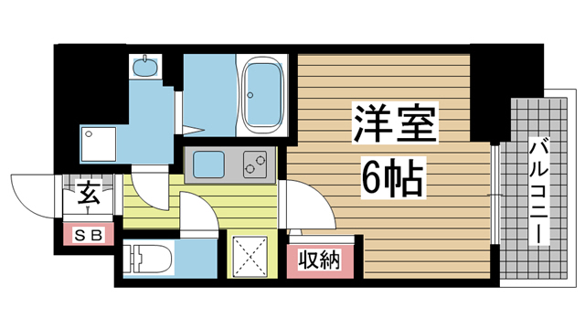 神戸市中央区磯上通(JR東海道本線(近畿)三ノ宮駅)のマンション賃貸物件 間取画像