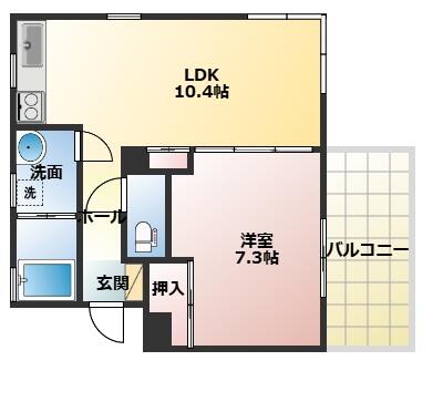 神戸市中央区神仙寺通(阪急神戸線王子公園駅)のマンション賃貸物件 間取画像
