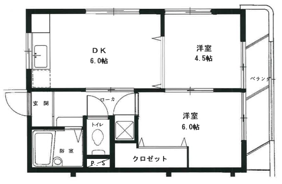 神戸市須磨区大田町(神戸市営地下鉄線板宿駅)のマンション賃貸物件 間取画像