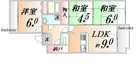 神戸市西区池上(神戸市営地下鉄線伊川谷駅)のマンション賃貸物件 間取画像