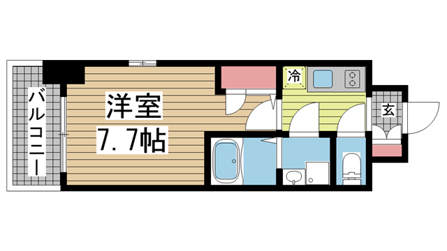 神戸市兵庫区駅前通(JR山陽本線兵庫駅)のマンション賃貸物件 間取画像