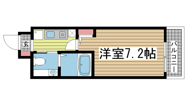 神戸市中央区旭通(JR東海道本線(近畿)三ノ宮駅)のマンション賃貸物件 間取画像