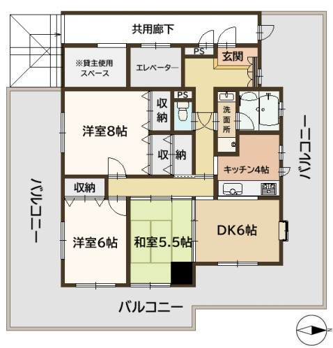 神戸市東灘区御影石町(阪神本線御影駅)のマンション賃貸物件 間取画像