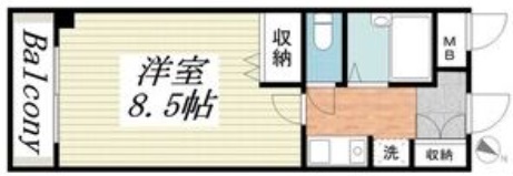 神戸市灘区篠原中町(阪急神戸線六甲駅)のマンション賃貸物件 間取画像