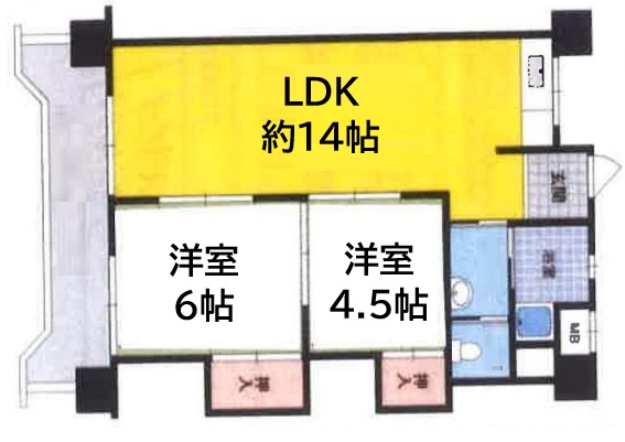 神戸市東灘区魚崎南町(阪神本線魚崎駅)のマンション賃貸物件 間取画像