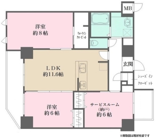 神戸市中央区下山手通(JR東海道本線(近畿)三ノ宮駅)のマンション賃貸物件 間取画像