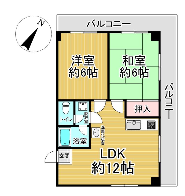 神戸市灘区城内通(阪急神戸線王子公園駅)のマンション賃貸物件 間取画像