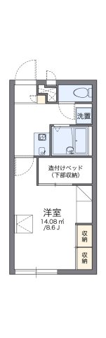 神戸市北区有野中町(神戸電鉄三田線田尾寺駅)のアパート賃貸物件 間取画像