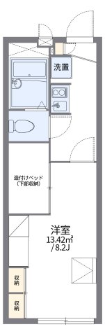 神戸市北区有野中町(神戸電鉄三田線田尾寺駅)のアパート賃貸物件 間取画像