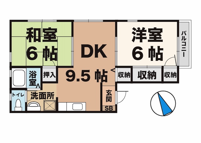 神戸市垂水区福田(JR山陽本線垂水駅)のアパート賃貸物件 間取画像