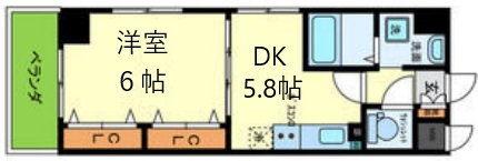 神戸市東灘区御影中町(JR東海道本線(近畿)住吉駅)のマンション賃貸物件 間取画像
