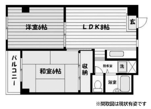 神戸市東灘区魚崎南町(阪神本線魚崎駅)のマンション賃貸物件 間取画像