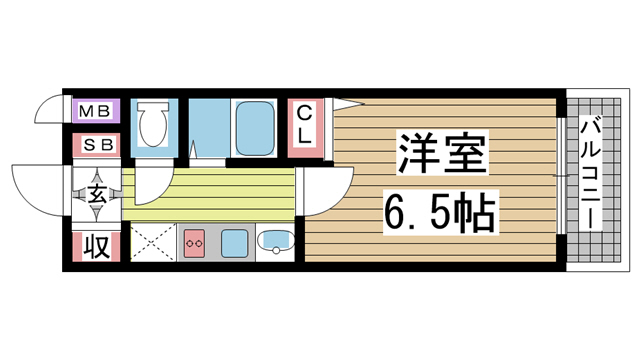 神戸市兵庫区羽坂通(JR山陽本線兵庫駅)のマンション賃貸物件 間取画像
