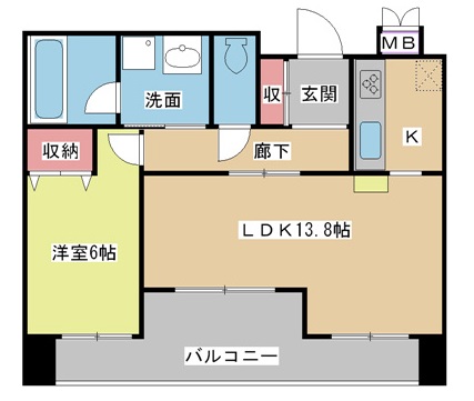 神戸市中央区中山手通(JR東海道本線(近畿)元町駅)のマンション賃貸物件 間取画像