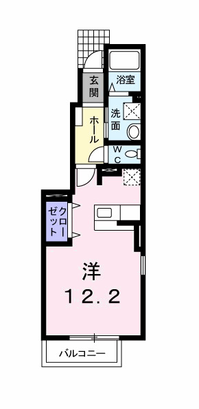 神戸市西区白水(JR山陽本線明石駅)のアパート賃貸物件 間取画像