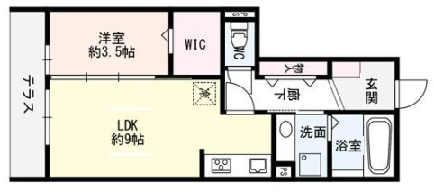 神戸市中央区熊内町(神戸市営地下鉄線新神戸駅)のアパート賃貸物件 間取画像