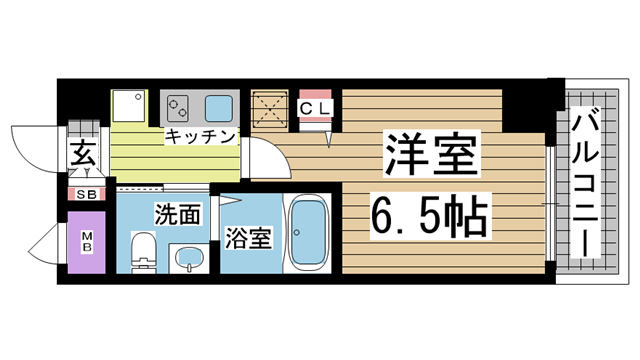 神戸市兵庫区大開通(JR山陽本線兵庫駅)のマンション賃貸物件 間取画像